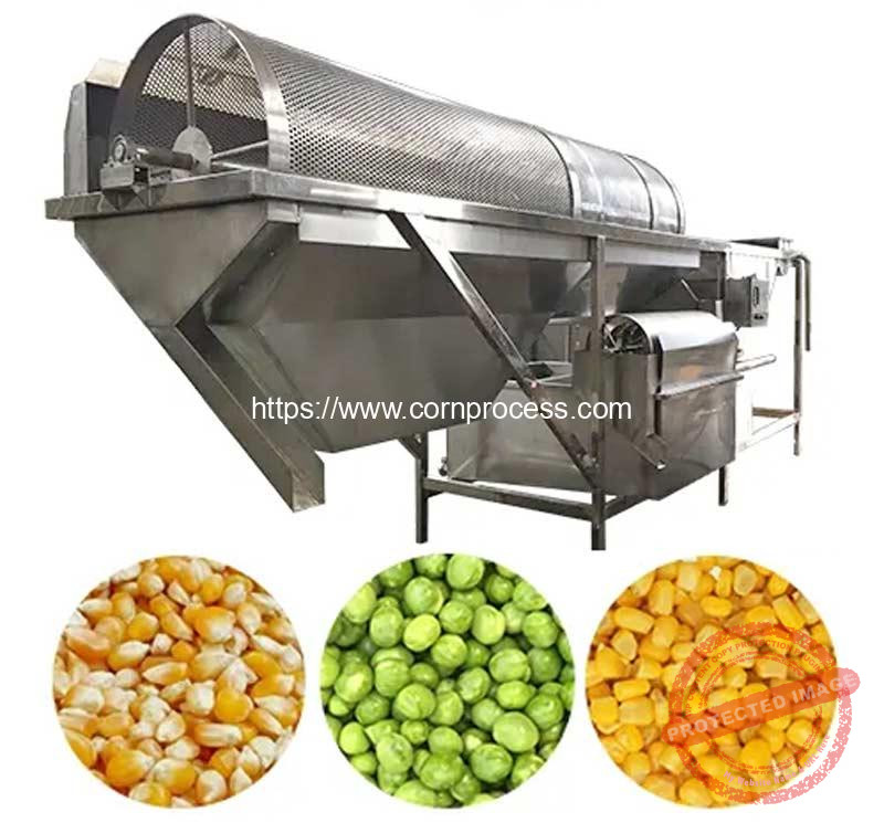 Rotary-Drum-Type-Corn-Kernel-Washing-Debris-Removing-Machine